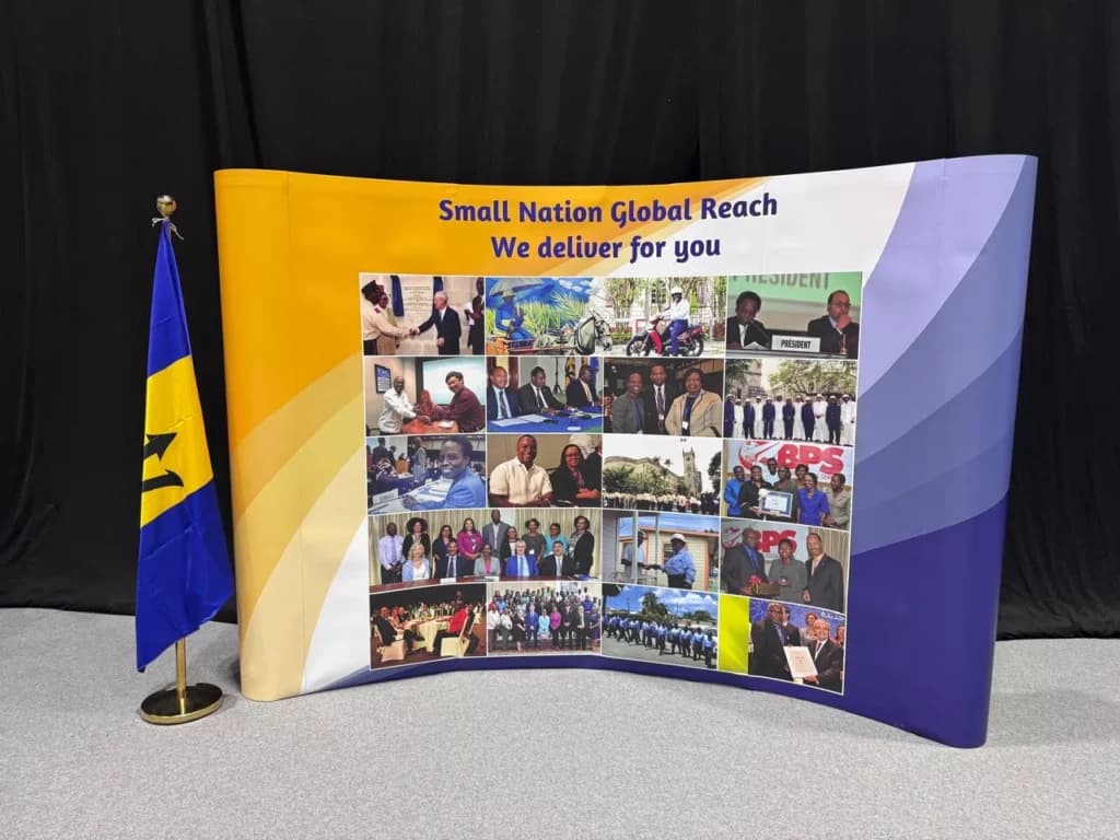 Barbados Business Desk exhibition stand: Small Nation, Global Reach